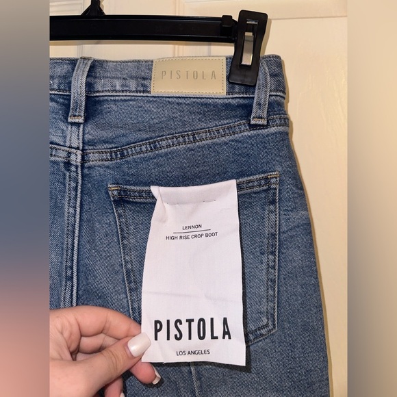 Pistola Lennon high rise crop boot Blue Straight Leg Women's Jeans 26 NWT - Picture 8 of 10
